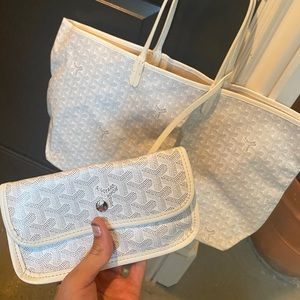 Goyard White Tote w/ Wallet